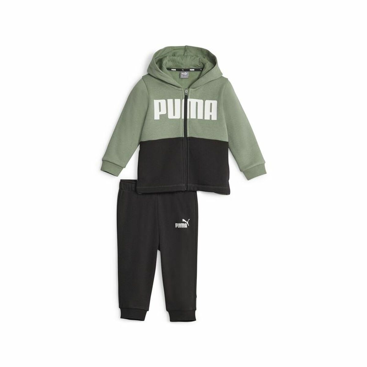 Trainingsanzug für Babys Puma Minicats Colorblockk Schwarz grün