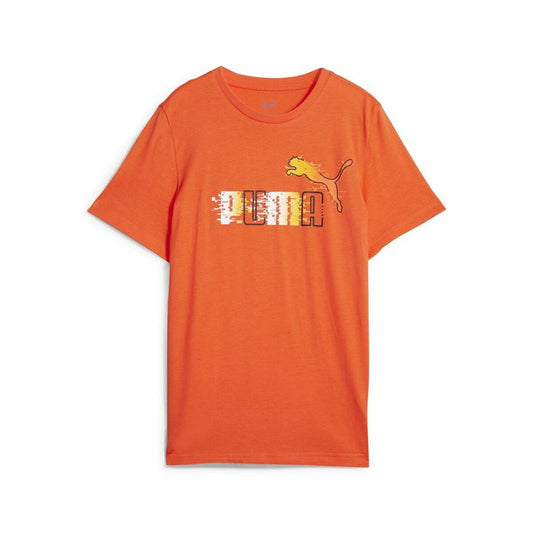 Child's Short Sleeve T-Shirt Puma Ess+ Futureverse Orange