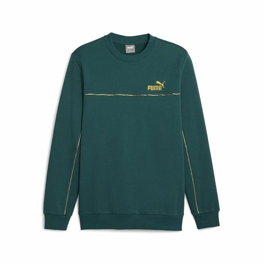Men’s Sweatshirt without Hood Puma ESS+ Minimal Gold Cr Dark green