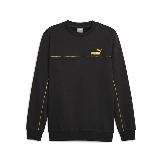 Men’s Sweatshirt without Hood Puma ESS+ Minimal Gold Cr Black