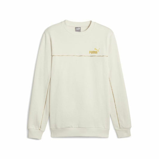 Men’s Sweatshirt without Hood Puma ESS+ Minimal Gold Cr Beige