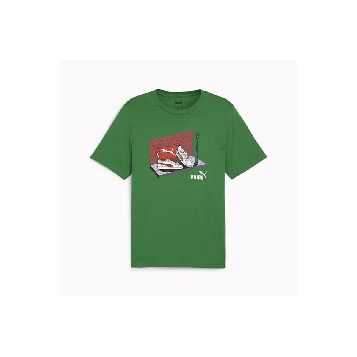 Herren Kurzarm-T-Shirt Puma SNEAKER BOX TEE 680175 86 grün