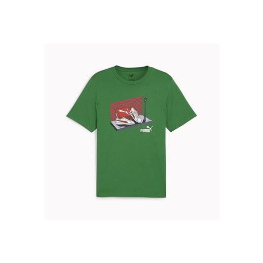 Herren Kurzarm-T-Shirt Puma SNEAKER BOX TEE 680175 86 grün