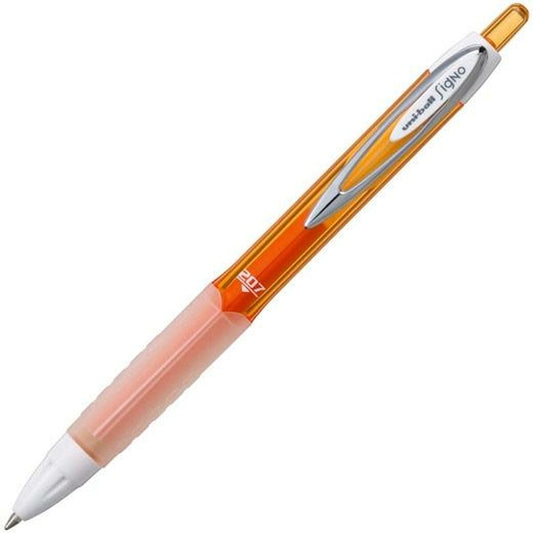 Liquid ink pen Uni-Ball Rollerball Signo UM-207 Orange 0,4 mm (12 Pieces)