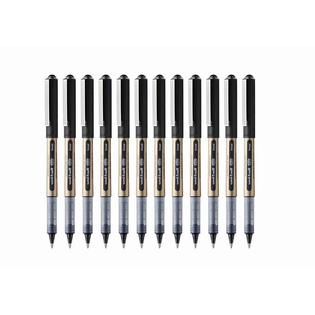 Liquid ink pen Uni-Ball Rollerball Eye Broad UB-150 Black 1 mm (12 Pieces)