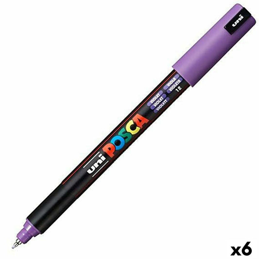 Felt-tip pens POSCA PC-1MR Violet (6 Units)