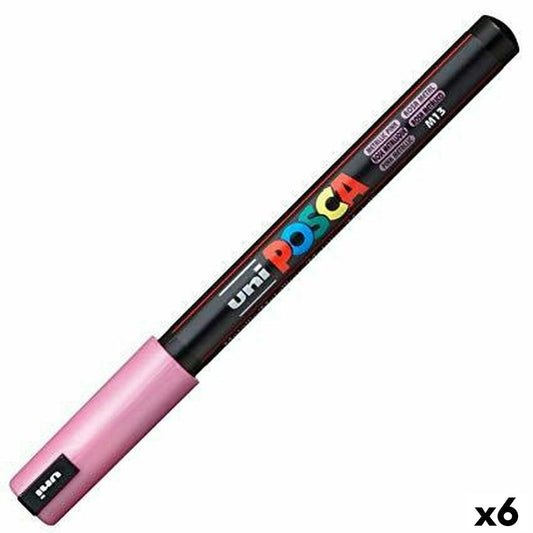 felt-tip pens POSCA PC-1MR Pink 6 Units