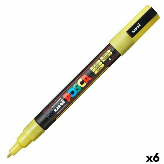 Marker POSCA PC-3ML Yellow (6 Units)