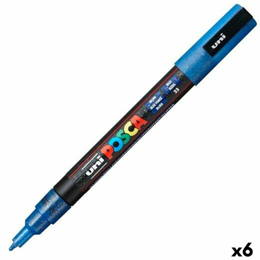 Marker POSCA PC-3ML Blue (6 Units)