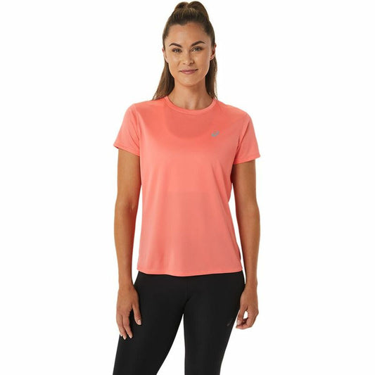 Damen Kurzarm-T-Shirt Asics Core  Running Orange Koralle Damen