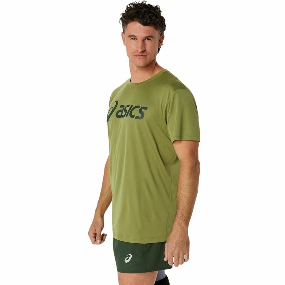 Herren Kurzarm-T-Shirt Asics Core Top  Militärgrün