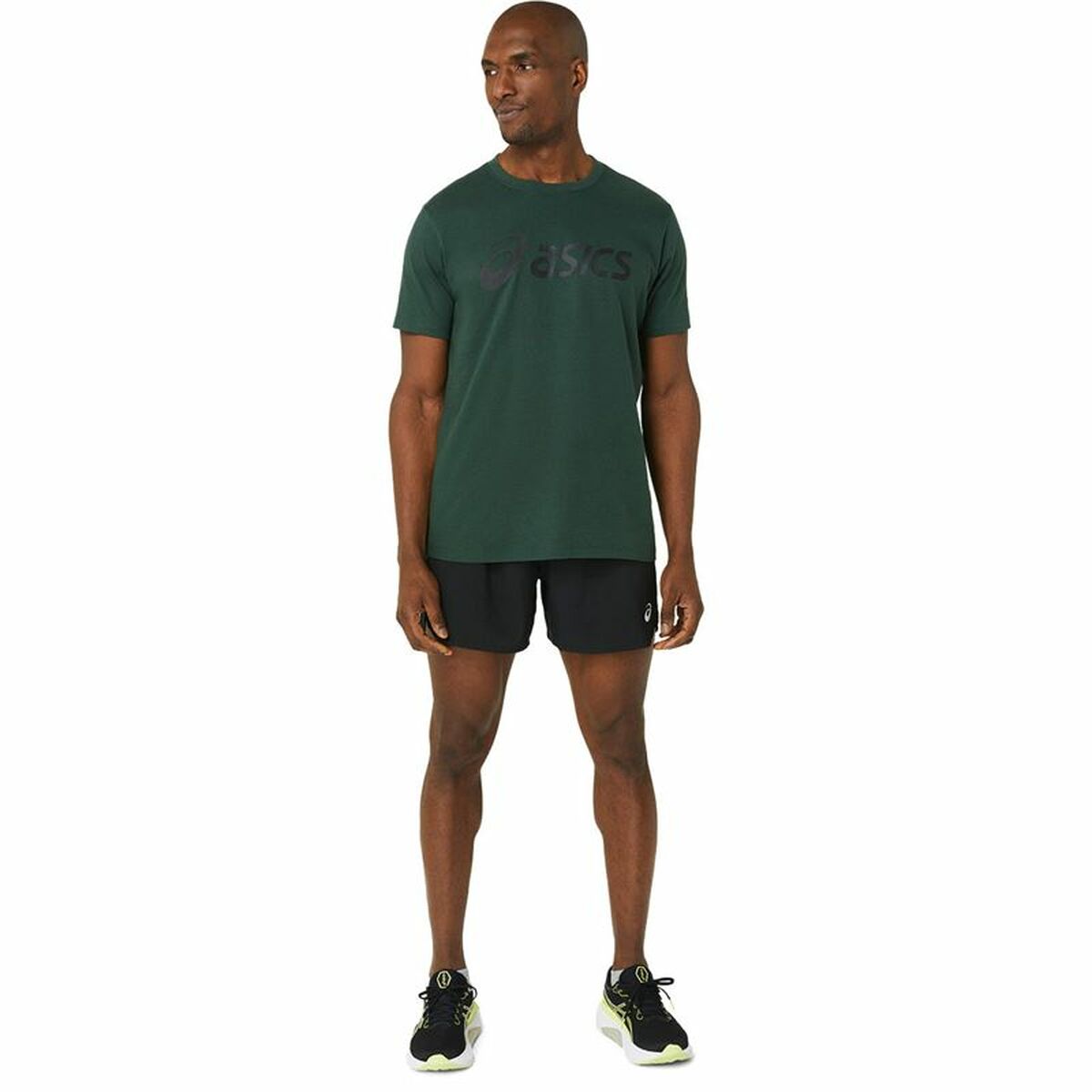 T-shirt à manches courtes homme Asics Big Logo Vert foncé