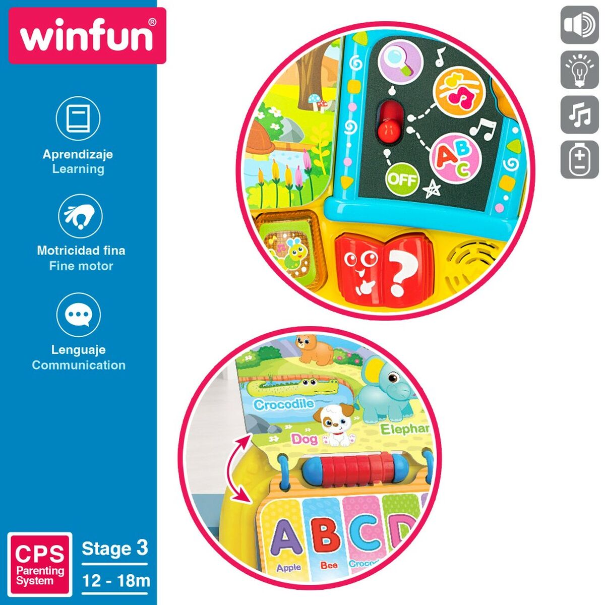 Children's interactive book Winfun 26,5 x 4,5 x 23,5 cm ES (4 Units)