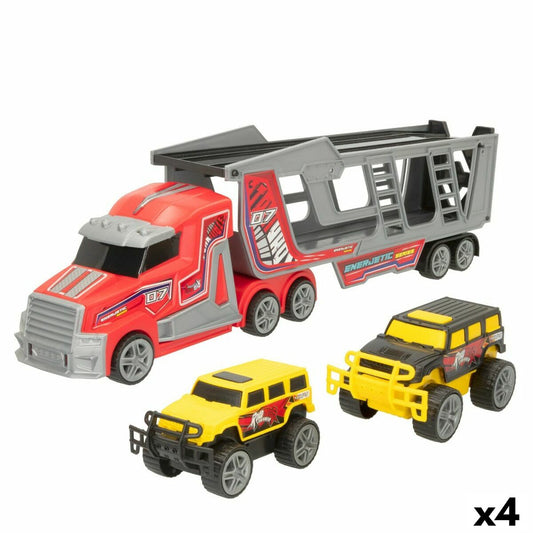 Pkw-Transporter Lkw Colorbaby 47 x 13 x 8 cm (4 Stück) 3 Stücke Reibung