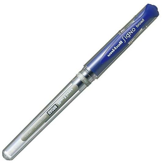 stylo à encre liquide Uni-Ball Signo Broad UM-153 W Bleu 0,6 mm (12 Pièces)