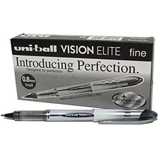 Liquid ink pen Uni-Ball Vision Elite UB-200 Black 0,6 mm (12 Pieces)