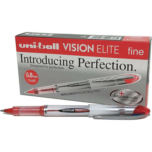 Liquid ink pen Uni-Ball Vision Elite UB-200 Red 0,6 mm (12 Pieces)