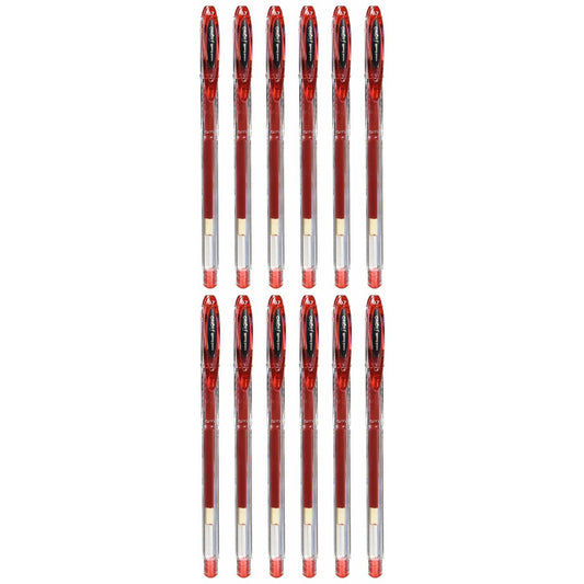 Liquid ink pen Uni-Ball Rollerball Signo Basicos UM-120 Red 0,5 mm (12 Pieces)