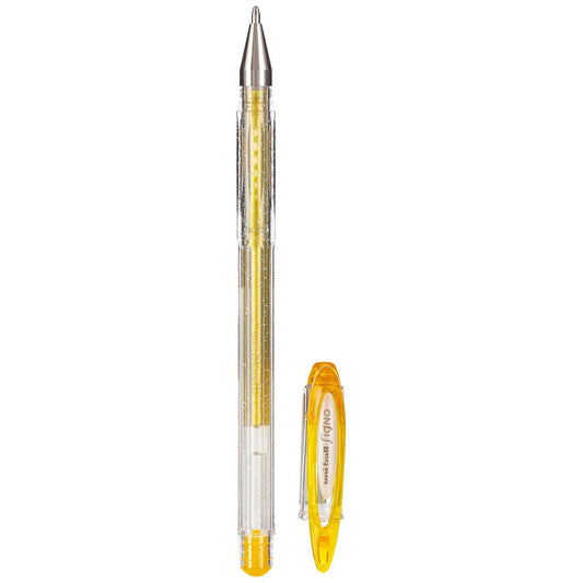 Liquid ink pen Uni-Ball Sparkling UM-120SP Golden 0,5 mm (12 Pieces)