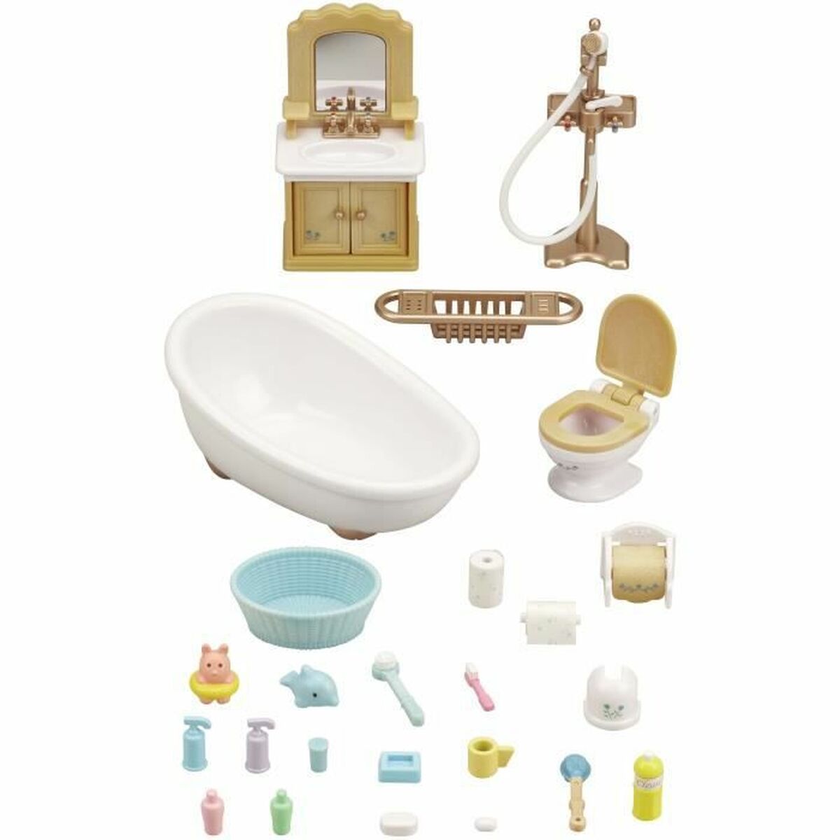 Dolls House Accessories Sylvanian Families Bathroom