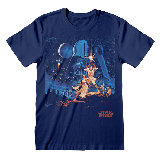 Unisex Kurzarm-T-Shirt Star Wars New Hope Vintage Schwarz