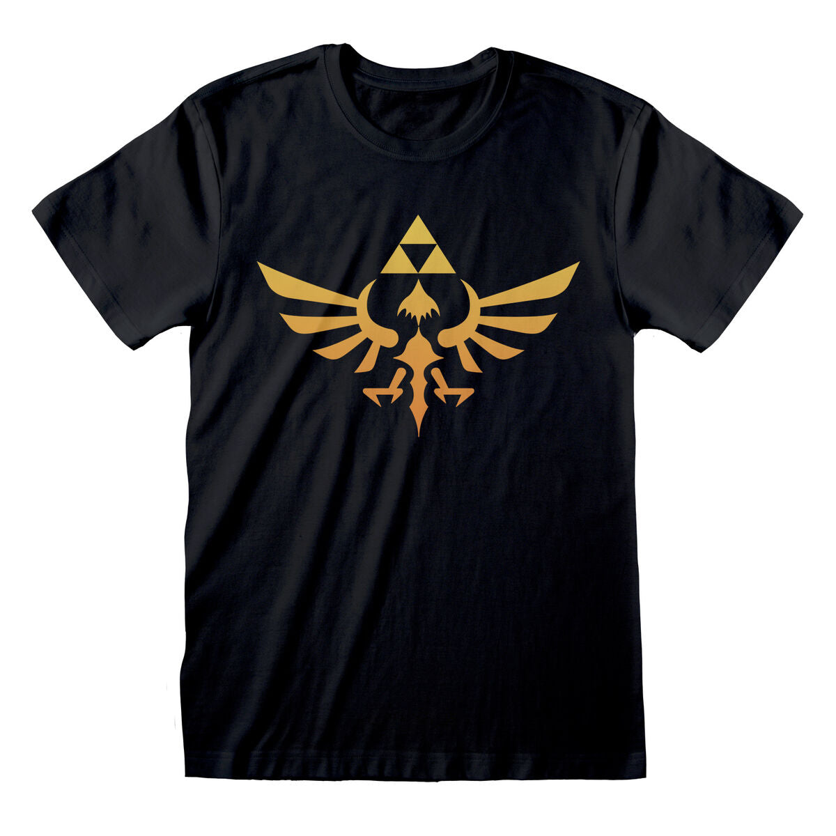 Short Sleeve T-Shirt The Legend of Zelda Hyrule Logo Black Unisex