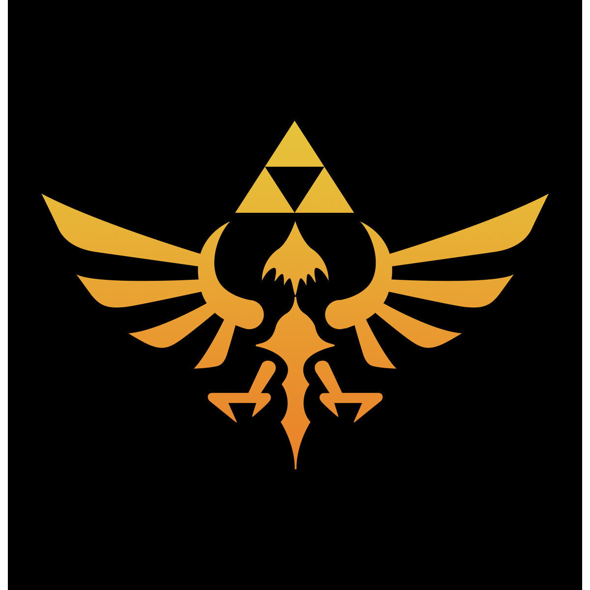 T shirt à manches courtes The Legend of Zelda Hyrule Logo Noir Unisexe