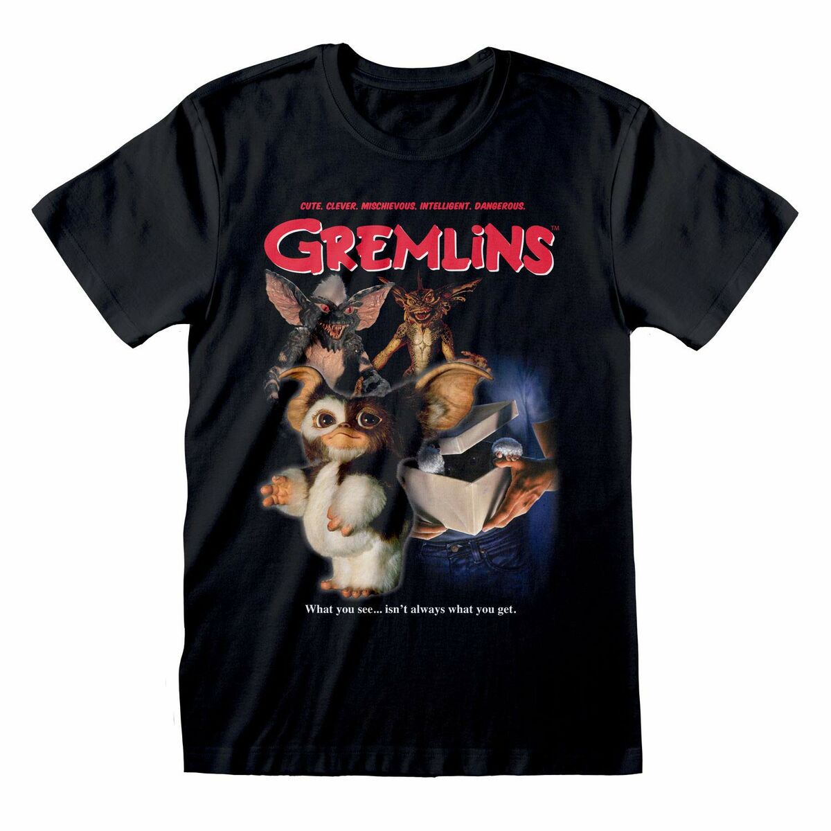 Short Sleeve T-Shirt Gremlins Homeage Style Black Unisex