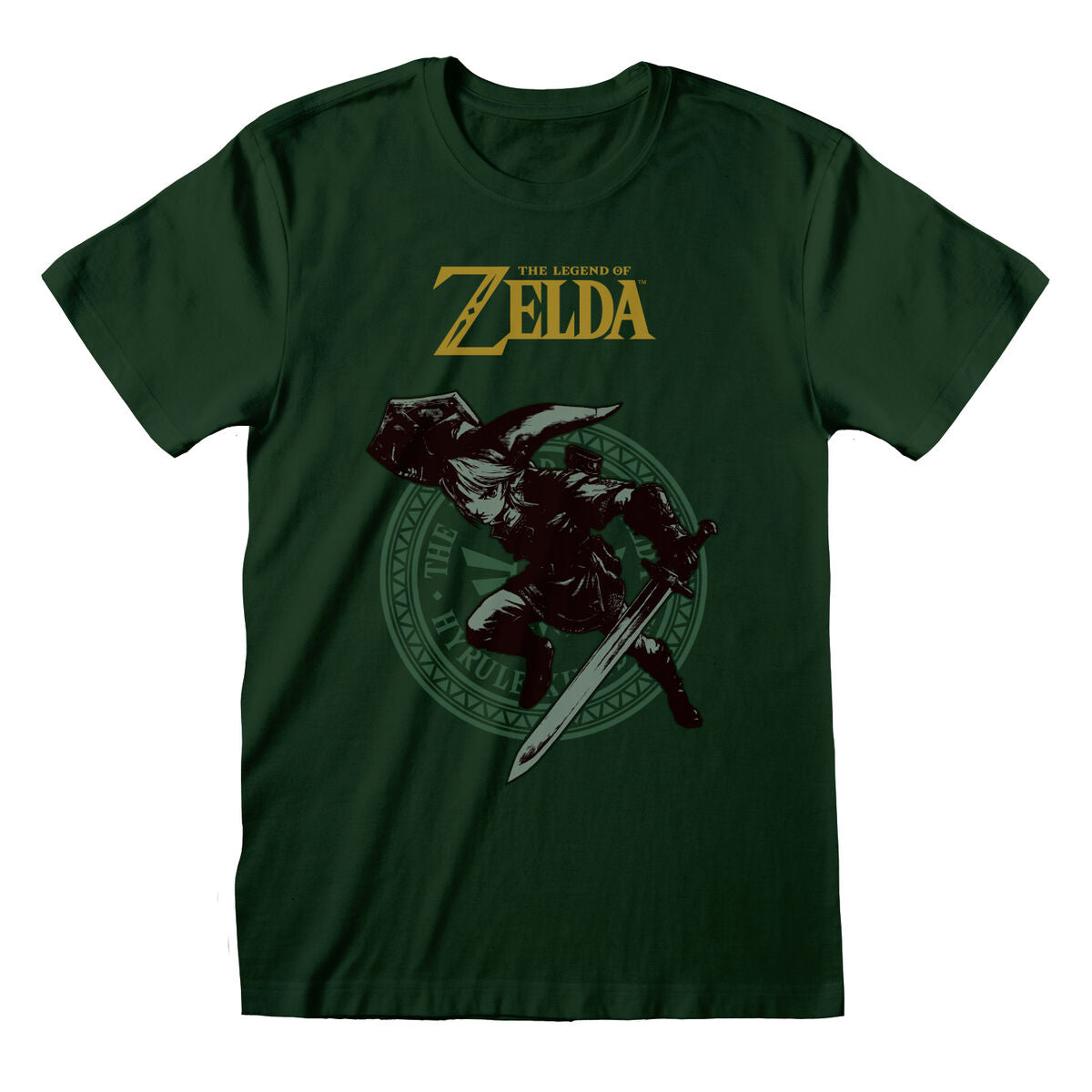 T shirt à manches courtes The Legend of Zelda Link Pose Vert Unisexe