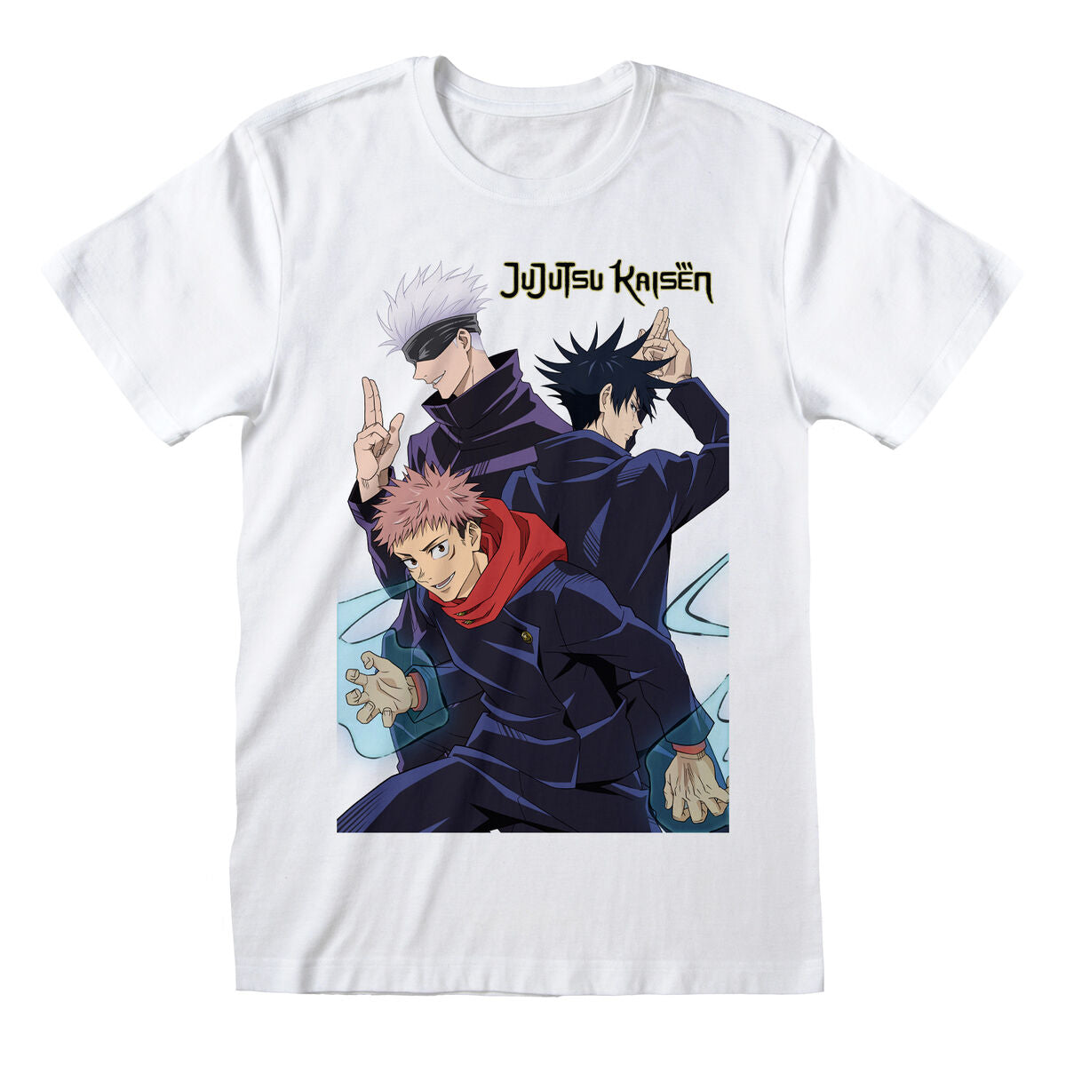 Short Sleeve T-Shirt Jujutsu Kaisen Trio White Unisex