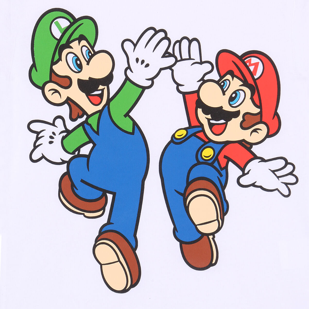 Kurzarm-T-Shirt für Kinder Super Mario Mario and Luigi Weiß