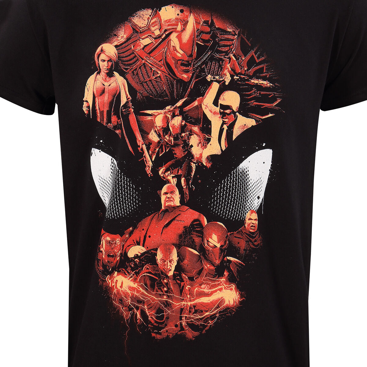 T shirt à manches courtes Spider-Man Character Roster Noir Unisexe