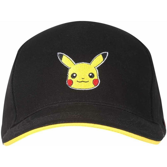 Casquette Unisex Pokémon Pikachu Badge 58 cm Noir Taille unique