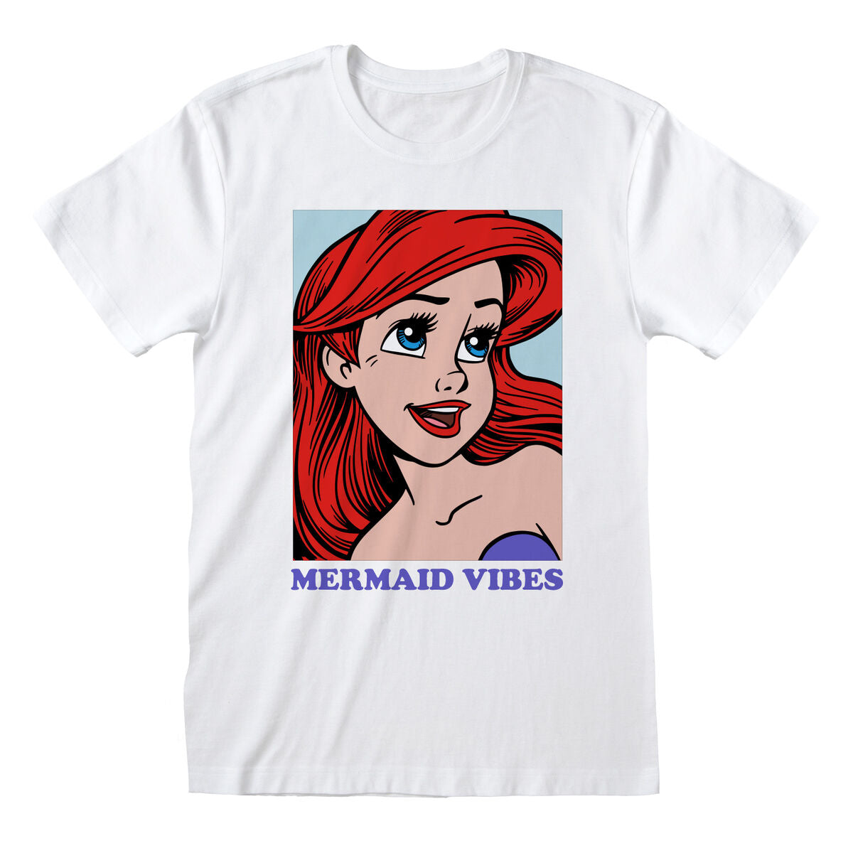 Kurzarm-T-Shirt The Little Mermaid Mermaid Vibes Weiß Unisex