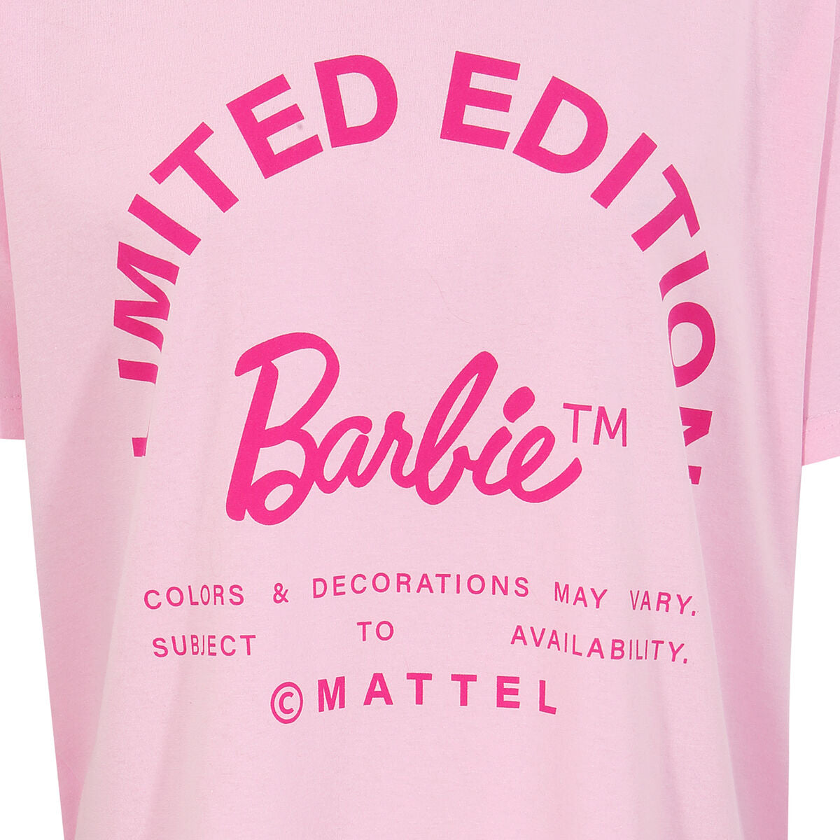 T shirt à manches courtes Barbie Limited Edition Rose clair Unisexe