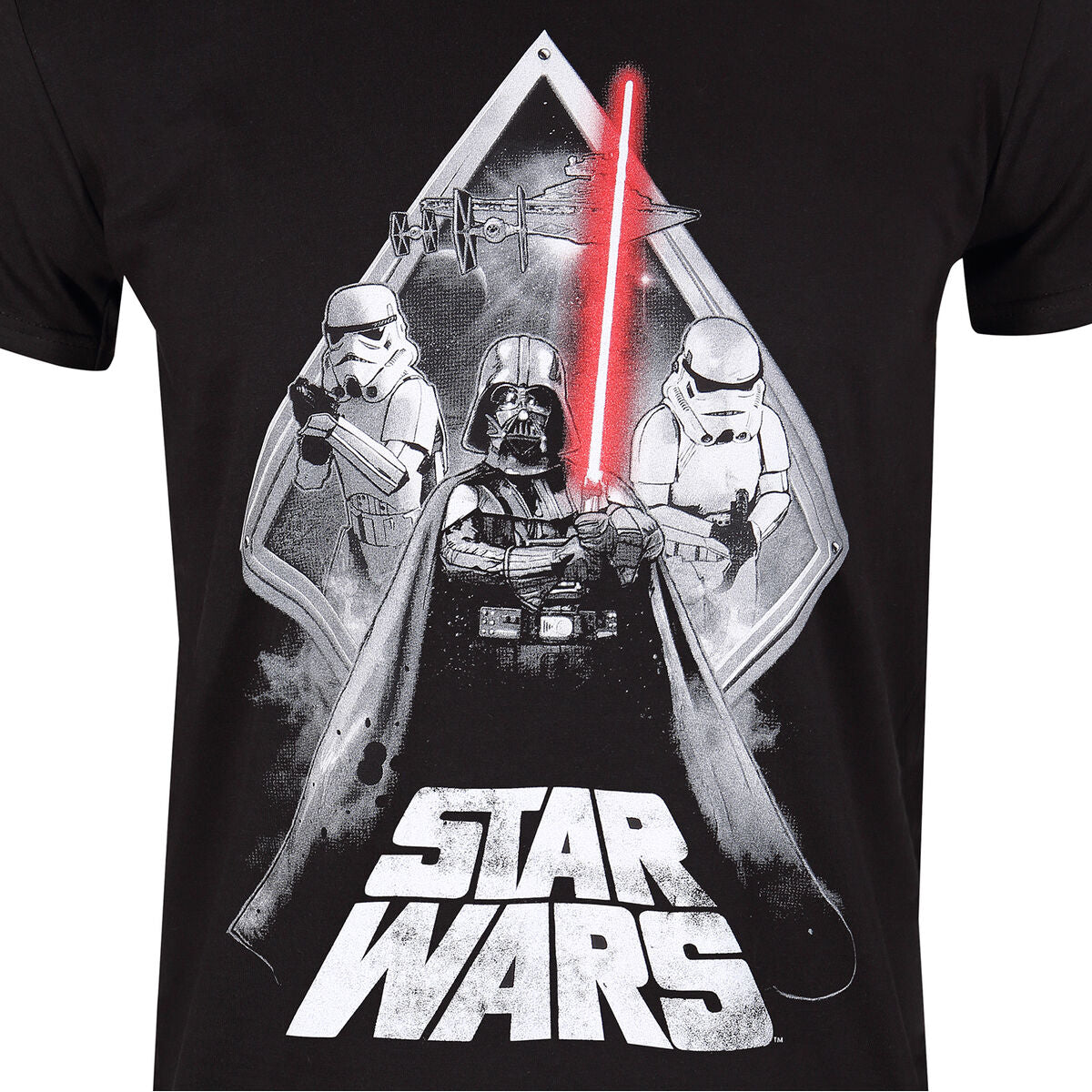 Kurzarm-T-Shirt Star Wars Galaxy Portal Schwarz Unisex