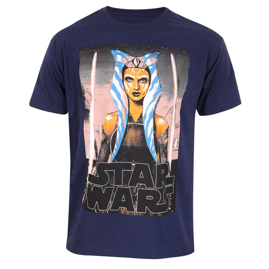 T shirt à manches courtes Star Wars White Blades Bleu Unisexe