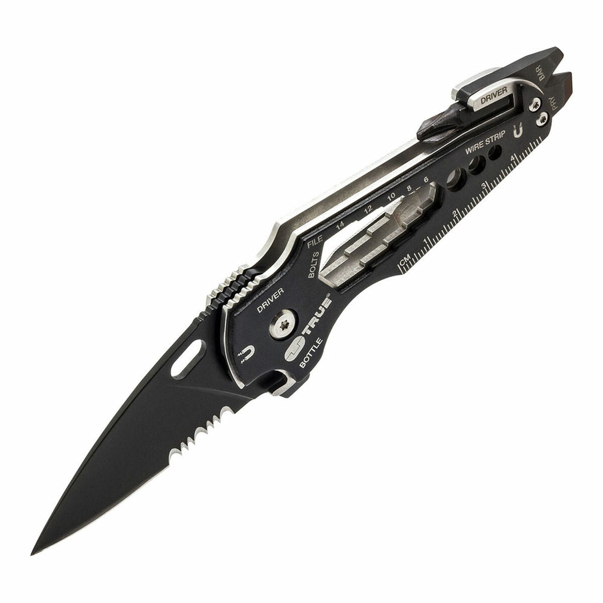 Multifunktionsmesser True Smartknife tu6869 15 in 1 Schwarz