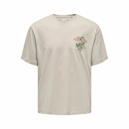 T-shirt à manches courtes homme Only & Sons Onsdisney Life Rlx Beige