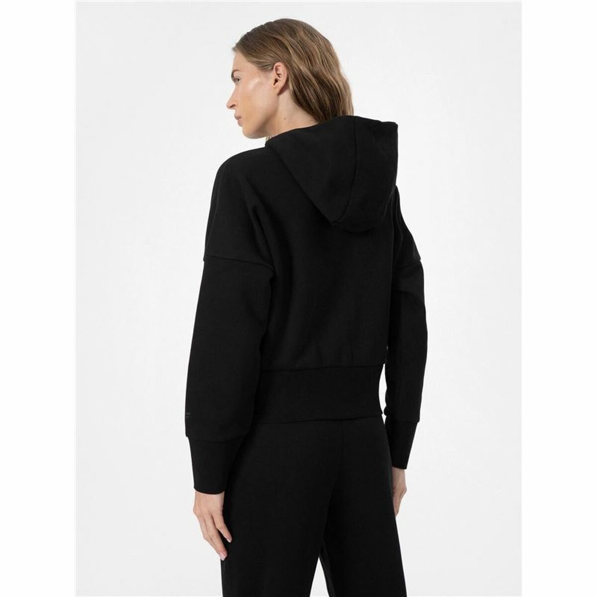 Damen Sweater mit Kapuze 4F BLD027 Schwarz