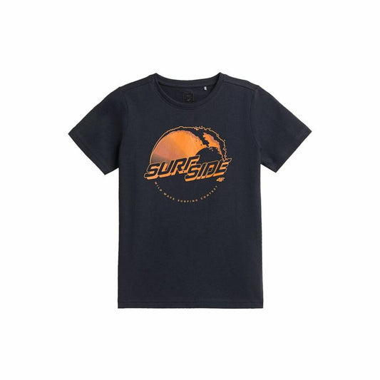 Children’s Short Sleeve T-Shirt 4F JTSM012  Dark blue