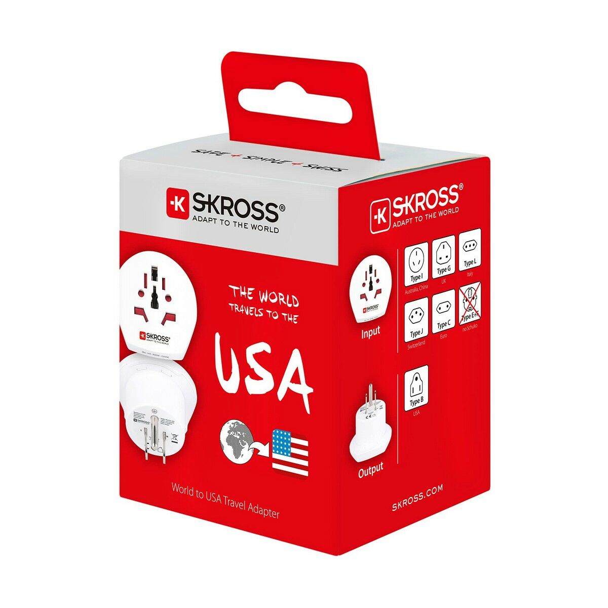 Adaptateur de courant Skross 1.500221-E États-Unis International