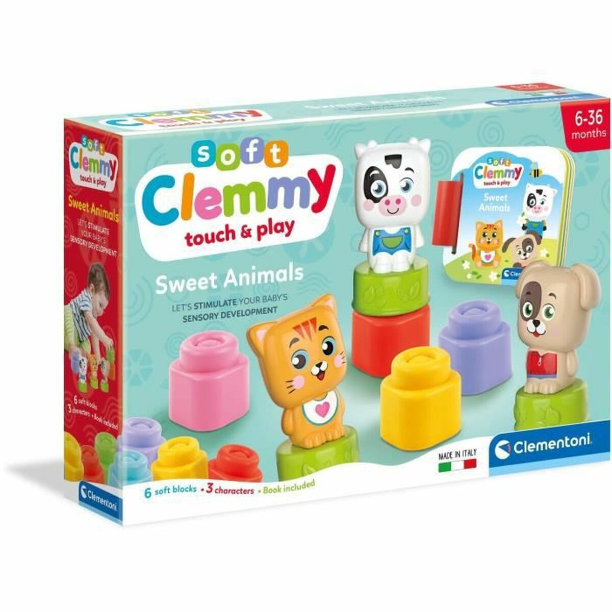 Set de construction Baby Born Cubes & animals Soft Clemmy (FR) 9 Pièces Livre