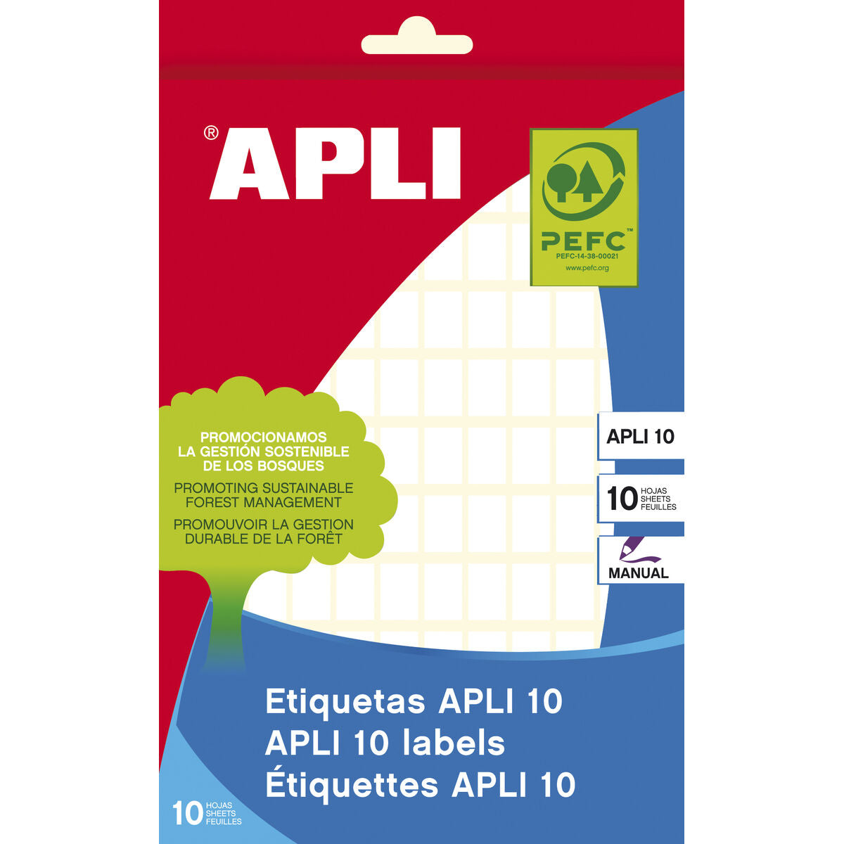 Étiquettes adhésives Apli Blanc 10 Volets 8 x 12 mm (10 Unités)