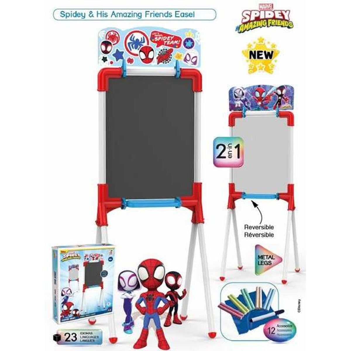 2 in 1 Board Spidey Magnetic Accessories x 12 37 x 32 x 98 cm