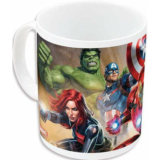 Henkelbecher The Avengers Infinity Weiß aus Keramik Rot (350 ml)
