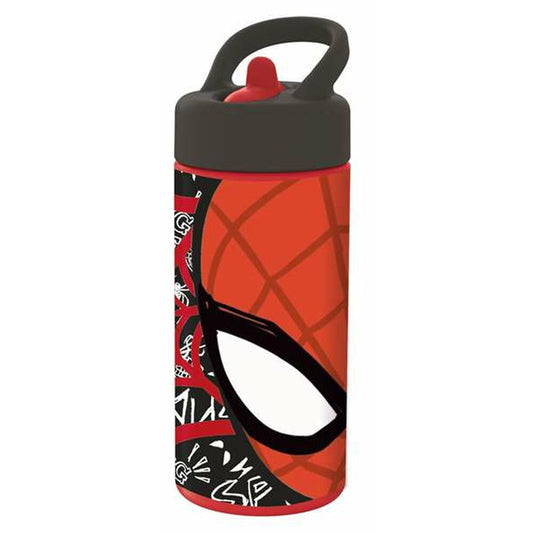 Water bottle Spider-Man Great power Blue Red 410 ml