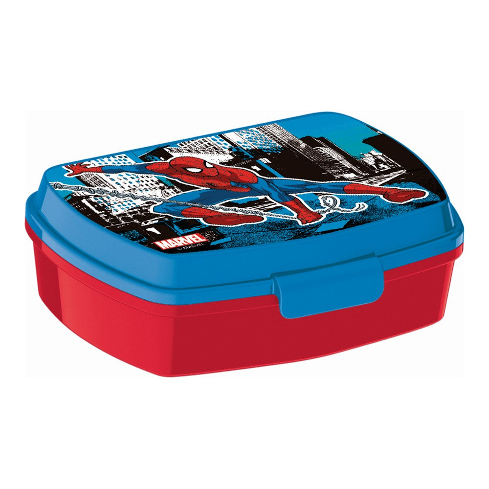 Brotdose für Sandwiches Spider-Man Great power Blau Rot 17 x 5.6 x 13.3 cm