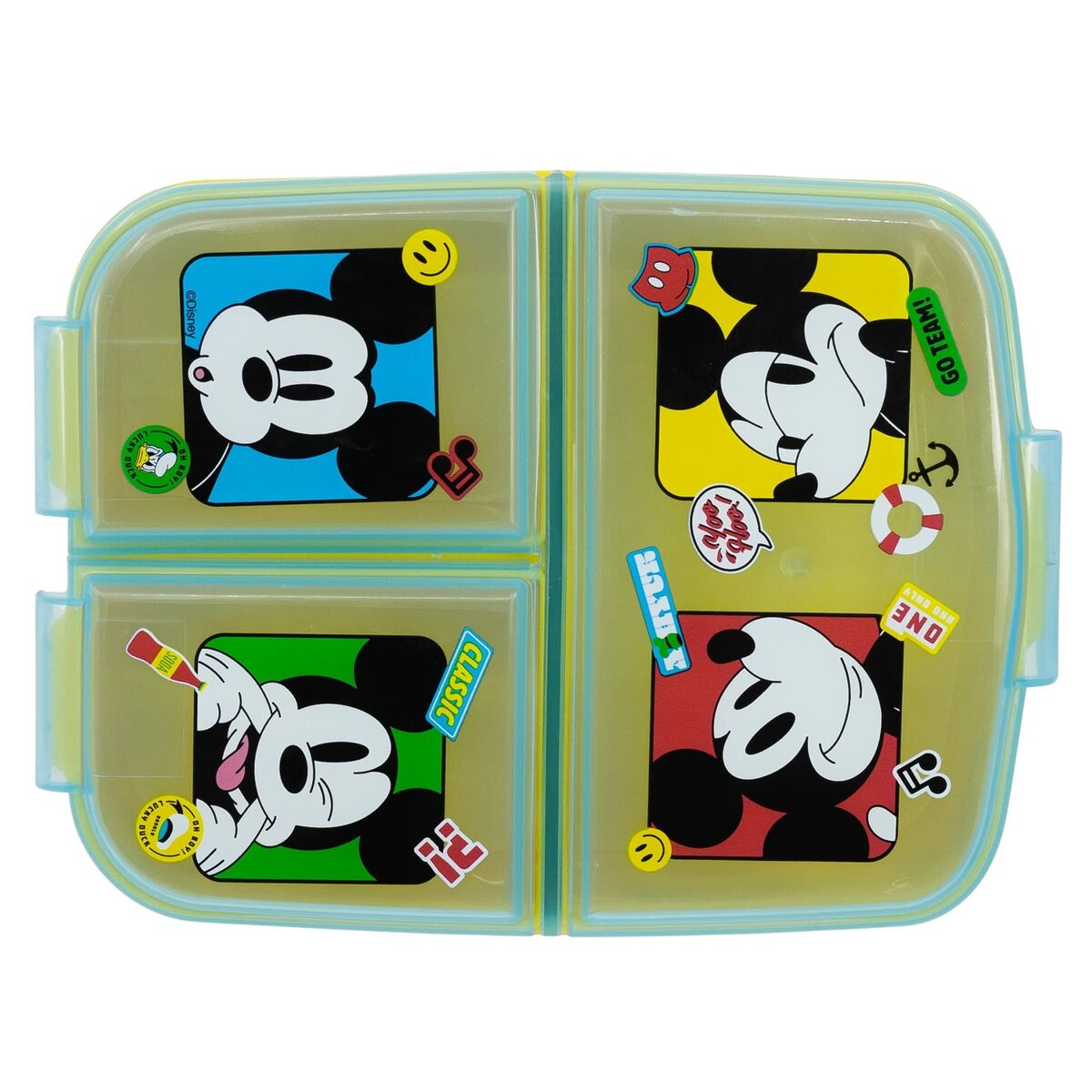 Gamelle à Compartiments Mickey Mouse Fun-Tastic 19,5 x 16,5 x 6,7 cm polypropylène