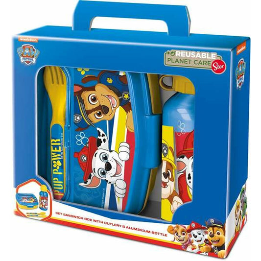 Picnic set The Paw Patrol Pup Power 400 ml Pieces of Cutlery Sandwich Maker Bottle